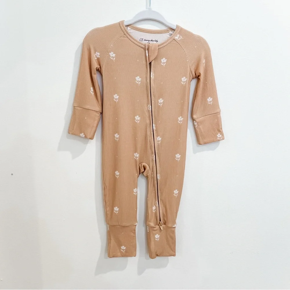 NEW Baby Boutique Floral Zip Up Pajamas